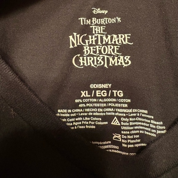 Disney's The Nightmare Before Christmas Jack Skellington T-shirt Size XL - Picture 4 of 4